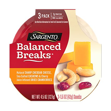 Sargento Balanced Breaks Cheese Snacks Sharp Cheddar - 3-1.5 Oz - Image 3