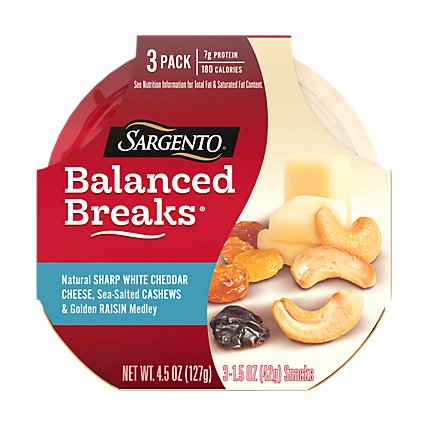 Sargento Balanced Breaks Cheese Snacks White Cheddar Cheese - 3-1.5 Oz - Image 3
