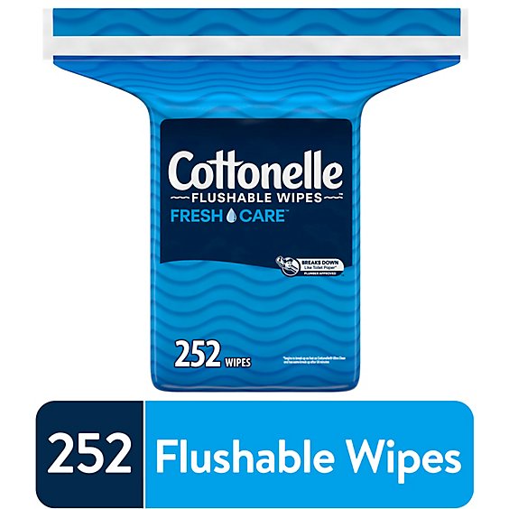 Cottonelle Flushable Wet Wipes Refill Pack - 252 Count