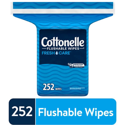 Cottonelle Flushable Wet Wipes Refill Pack - 252 Count