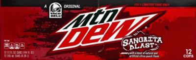 Mtn Dew Soda Sangrita Blast - 12-12 Fl. Oz. - Image 2