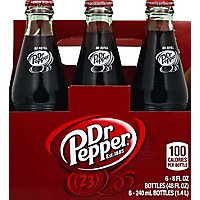 Dr Pepper Soda 8 fl oz glass bottles 6 pack - Image 2
