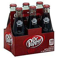 Dr Pepper Soda 8 fl oz glass bottles 6 pack - Image 1