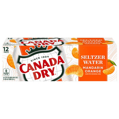 Canada Dry Mandarin Orange Sparkling Seltzer Water In Can - 12-12 Fl. Oz. - Image 1