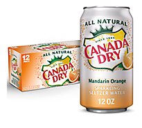Canada Dry Mandarin Orange Sparkling Seltzer Water In Can - 12-12 Fl. Oz.