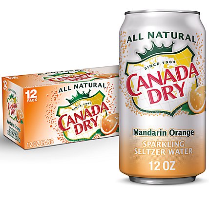 Canada Dry Seltzer Water Sparkling Mandarin Orange - 12-12 Fl. Oz. - Image 1