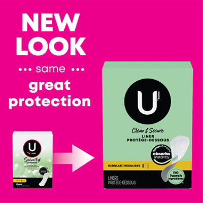 U by Kotex Clean & Secure Light Absorbency Regular Length Panty Liners - 129 Count - Image 2