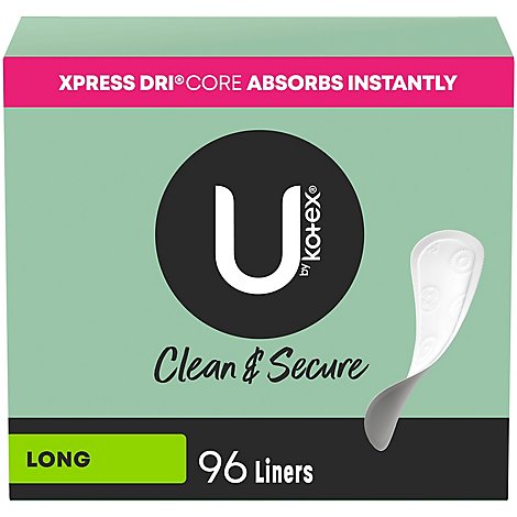 U by Kotex Security Lightdays Light Absorbency Long Length Unscented Panty Liners - 96 Count