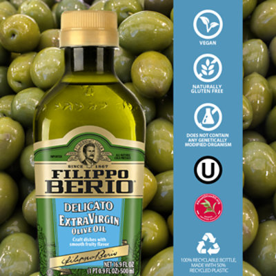 Flippo Berio Delicato Extra Virgin Olive Oil - 16.9 Fl. Oz. - Image 7