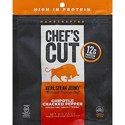 Chefs Cut Real Jerky Co. Real Steak Jerky Chipotle Cracked Pepper - 2.5 Oz - Image 2