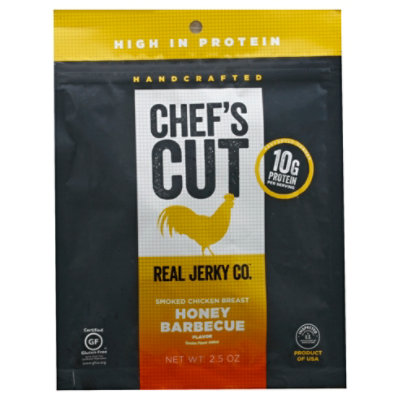 Chefs Cut Real Jerky Co. Smoked Chicken Breast Honey Barbecue - 2.5 Oz