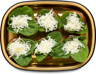 Fresh Cut Mushrooms Spinach & Mozzarella 6 Count - 8 Oz - Image 1