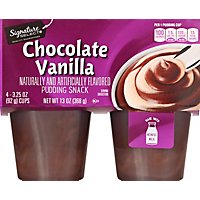Signature SELECT Pudding Snack Chocolate Vanilla - 4-3.25 Oz - Image 2