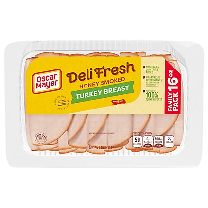 Oscar Mayer Deli Fresh Turkey Breast Honey Smoked - 16 Oz