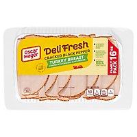 Oscar Mayer Deli Fresh Cracked Black Pepper Turkey Breast Lunch Meat Family Size Tray - 16 Oz - Image 3