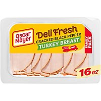 Oscar Mayer Deli Fresh Cracked Black Pepper Turkey Breast Lunch Meat Family Size Tray - 16 Oz - Image 1