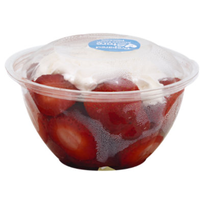 Fresh Cut Strawberry & Creme Cup - 10 Oz (290 Cal)