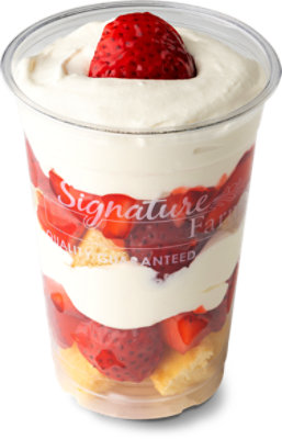 Fresh Cut Strawberry Shortcake Cup - 12 Oz (740 Cal)