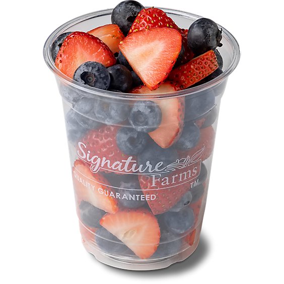 Fresh Cut Strawberry & Blueberry Cup - 12 Oz
