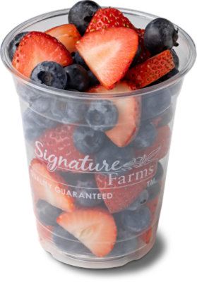 Fresh Cut Strawberry & Blueberry Cup - 12 Oz