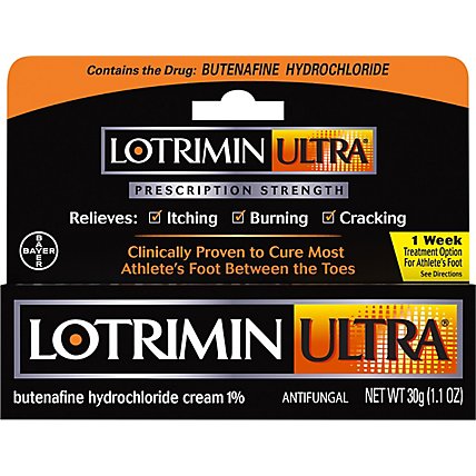 Lotrimin Ultra Antifungal Cream Athletes Foot - 1.1 Oz - Image 2