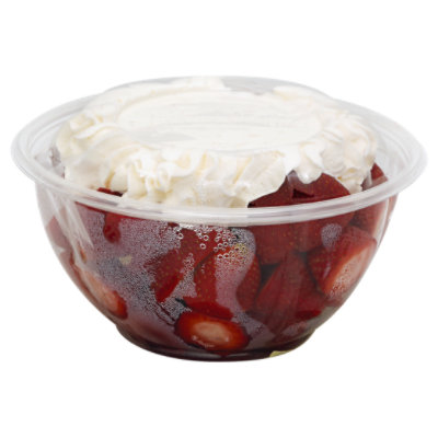 Fresh Cut Strawberry & Creme Bowl - 20 Oz - Image 1