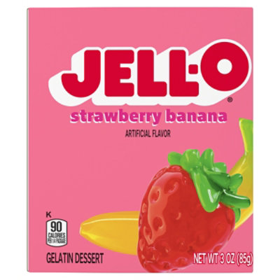 Jell-O Strawberry Banana Gelatin Dessert Mix Box - 3 Oz - Image 8