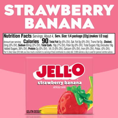 Jell-O Strawberry Banana Artificially Flavored Gelatin Dessert Mix - 3 Oz - Image 4