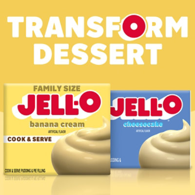 Jell-O Cook & Serve Banana Cream Artificially Flavored Pudding & Pie Filling Mix - 3 Oz - Image 8