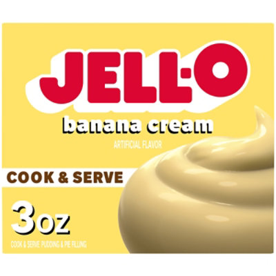 Jell-O Cook & Serve Banana Cream Artificially Flavored Pudding & Pie Filling Mix - 3 Oz - Image 1