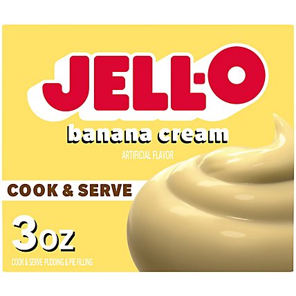 JELL-O Pudding & Pie Filling Cook & Serve Banana Cream - 3 Oz - Image 1