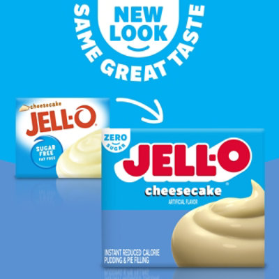Jell-O Cheesecake Artificially Flavored Zero Sugar Instant Reduced Calorie Pudding & Pie Filling Mix - 1 Oz. - Image 2