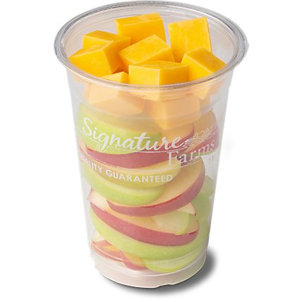 Fresh Cut Apple & Cheese Cup - 8 Oz (370 Cal) - Image 1