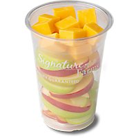 Fresh Cut Apple & Cheese Cup - 8 Oz (370 Cal) - Image 1