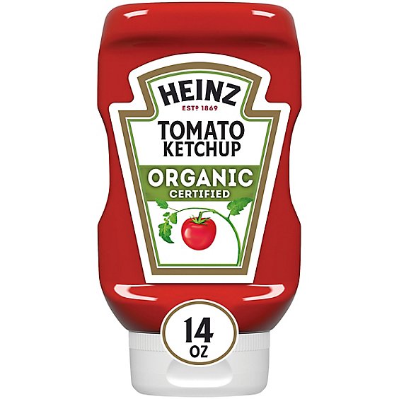 Heinz Organic Tomato Ketchup Bottle - 14 Oz