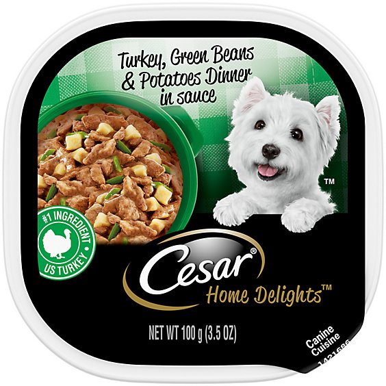 Cesar Home Delights Turkey Dinner In Sauce Adult Wet Dog Food - 3.5 Oz