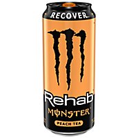Monster Energy Rehab Peach Tea Energy + Tea Energy Drink - 15.5 Fl. Oz. - Image 1