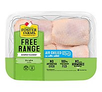 Foster Farms Simply Raised Chicken Thighs Bone In No Antibiotic Ever - 2.50 LB
