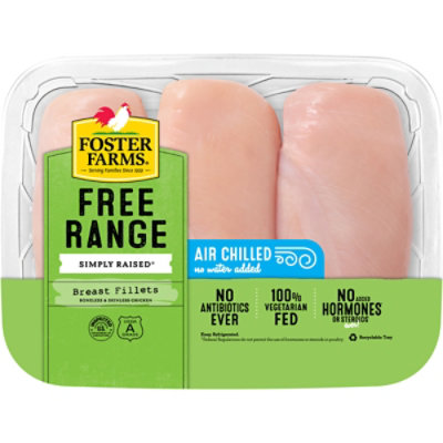 Foster Farms Simply Raised Boneless Skinless Chicken Breast Fillets - 1.25 Lbs.