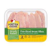 Foster Farms Simply Raised Thin-Sliced Breast Fillets - 1.25 Lbs. - Image 1