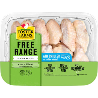 Foster Farms Simply Raised Party Wings - 1.25 Lbs.