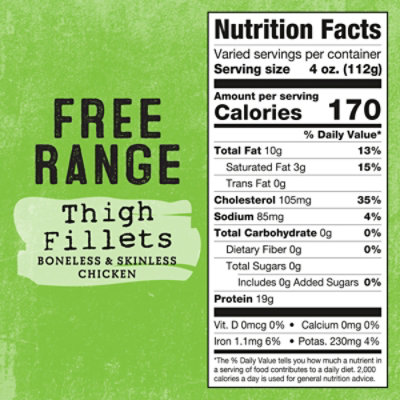 Foster Farms Free Range Boneless Skinless Chicken Thigh Fillets - Lb - Image 4