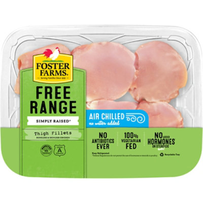 Foster Farms Simply Raised Boneless Skinless Chicken Thigh Fillets - 1.25 Lbs.