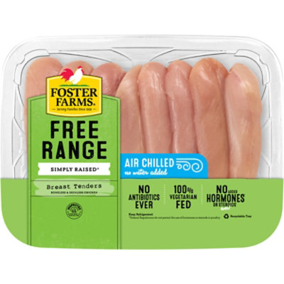 Foster Farms Free Range Boneless Skinless Chicken Breast Tenders - Lb