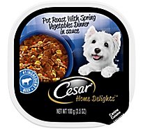 Cesar Home Delights Canine Cuisine Pot Roast with Spring Vegetables Dinner Tub - 3.5 Oz