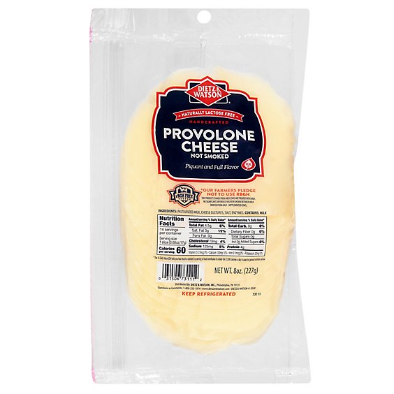 Dietz & Watson Cheese Sliced Smoked Provolone - 8 Oz