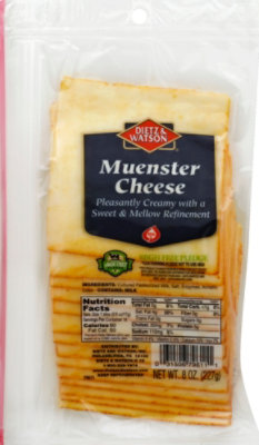 Dietz & Watson Cheese Muenster Vac Pack - 8 Oz - Image 1