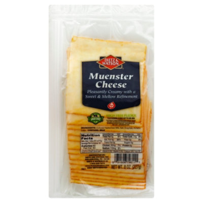 Dietz & Watson Cheese Muenster Vac Pack - 8 Oz