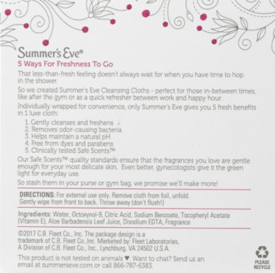 Summers Eve Cleansing Cloths Simply Sensitive - 16 Count - Image 5
