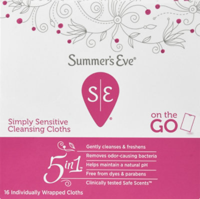 Summers Eve Cleansing Cloths Simply Sensitive - 16 Count - Image 2
